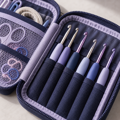 Crochet Hook Organizer Case — detail