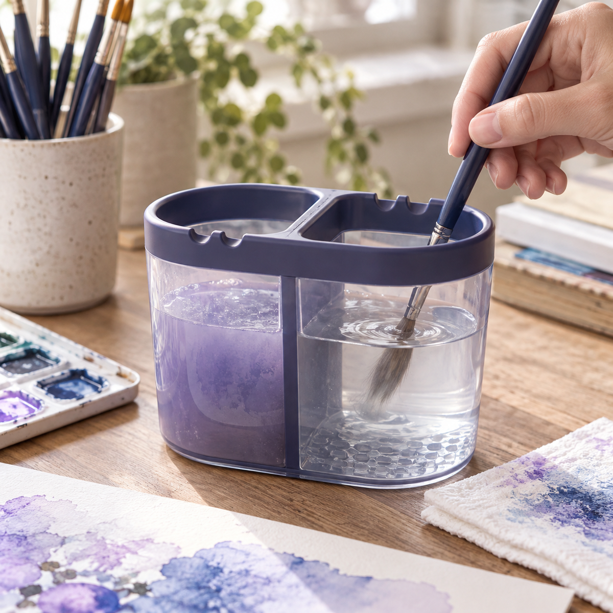 Dual-Chamber Rinse Cup — lifestyle