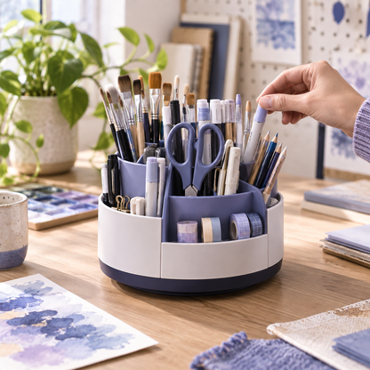 Rotating Studio Tool Caddy — lifestyle