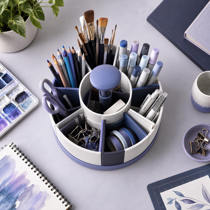 Rotating Studio Tool Caddy — overview